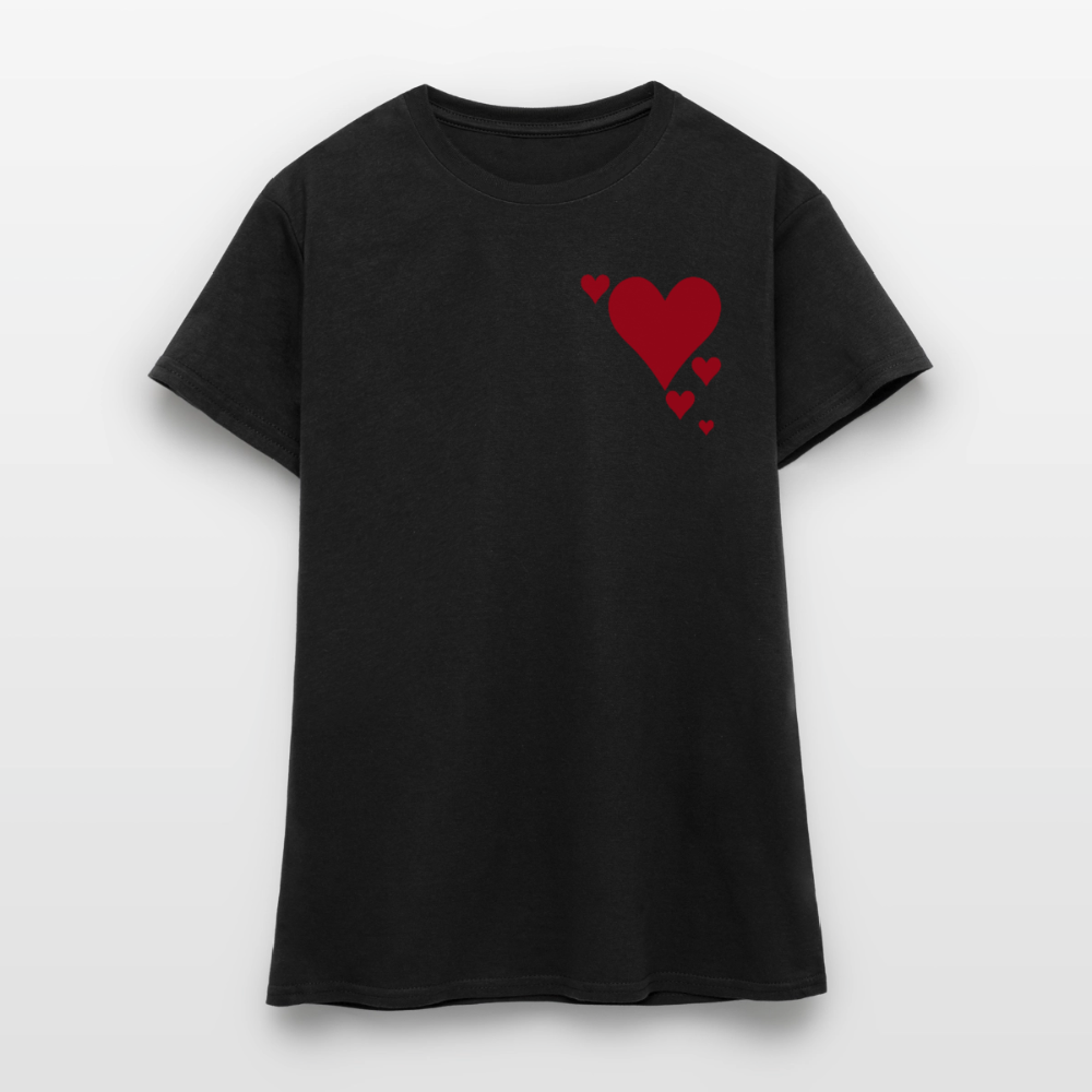 Women's T-Shirt Herz - Schwarz