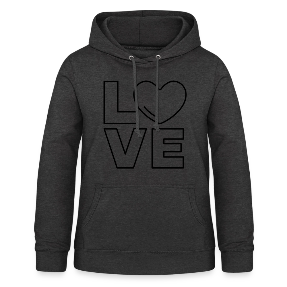 Frauen Hoodie Love I - Anthrazit