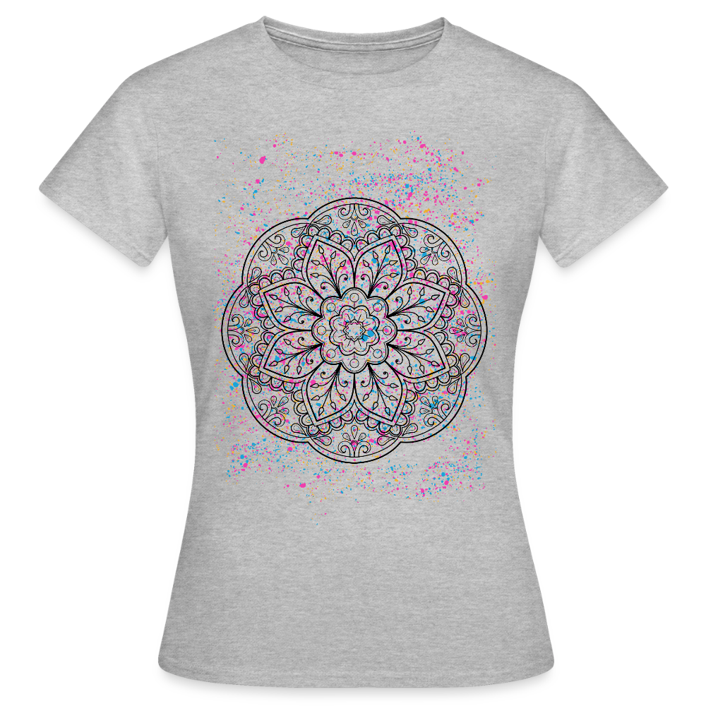Women's T-Shirt Mandala - Grau meliert