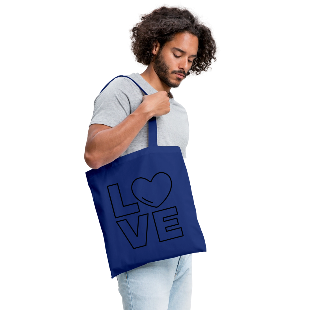 Stoffbeutel Love II - Royalblau