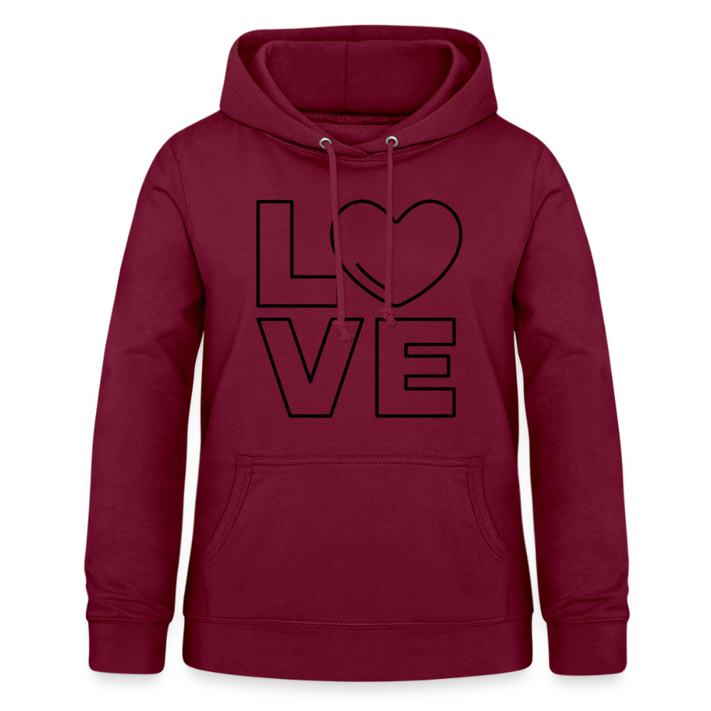 Frauen Hoodie Love I - Bordeaux