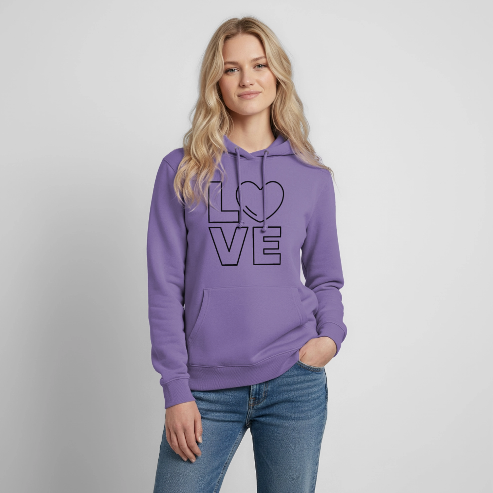 Frauen Hoodie Love I - Lavendel