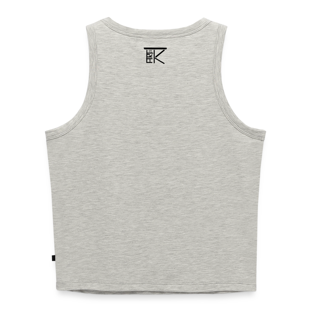 Cropped Frauen Organic Tank Top Mandala I - Grau meliert