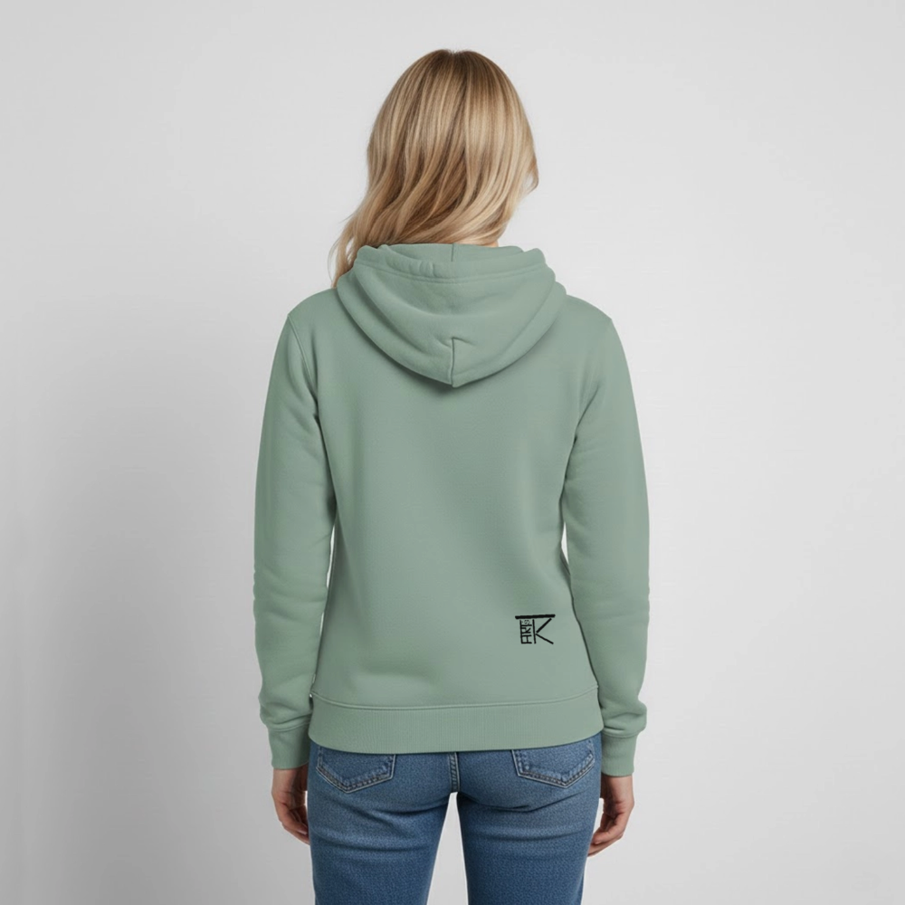 Frauen Hoodie Love I - Graugrün