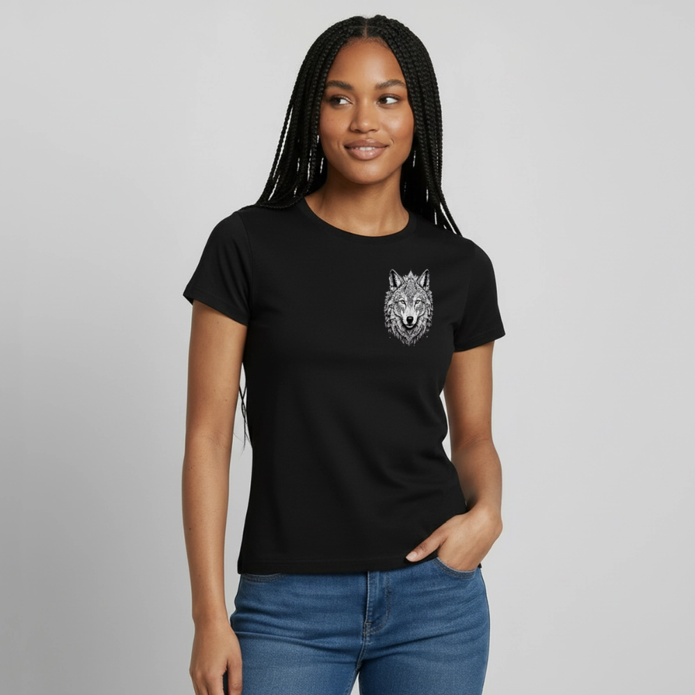 Women's T-Shirt Wolf II - Schwarz
