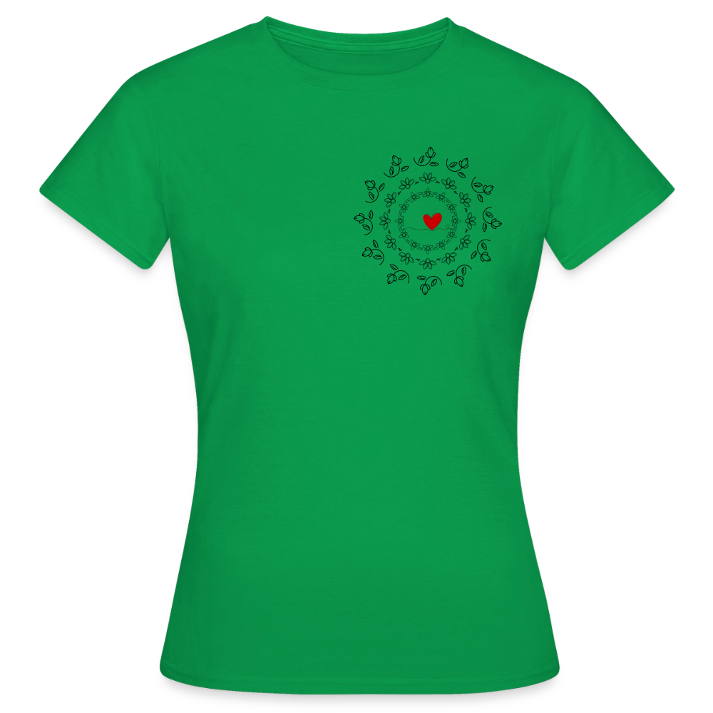 Women's T-Shirt BlumenLiebe - Kelly Green