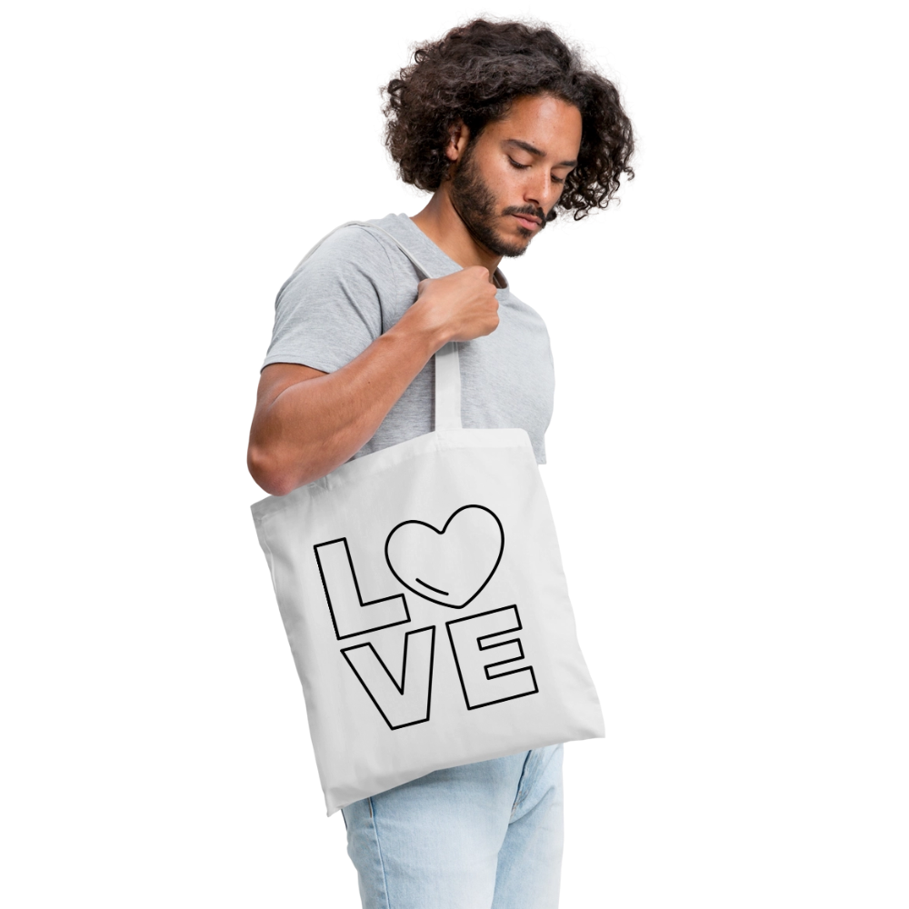 Stoffbeutel Love II - Weiß