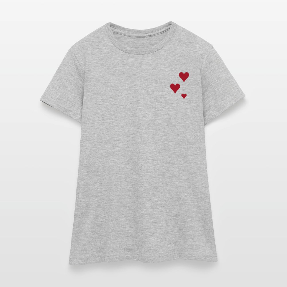 Women's T-Shirt Herz II - Grau meliert