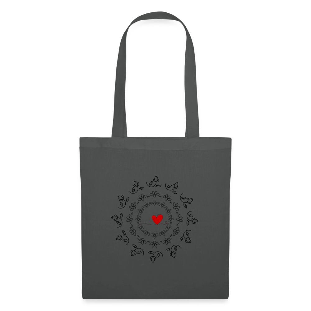Stoffbeutel BlumenLiebe - Graphite