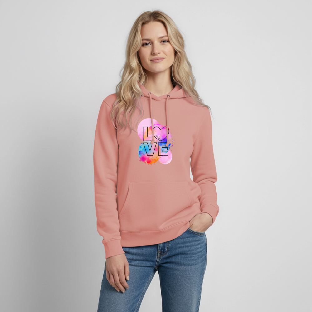 Frauen Hoodie Love - Altrosa