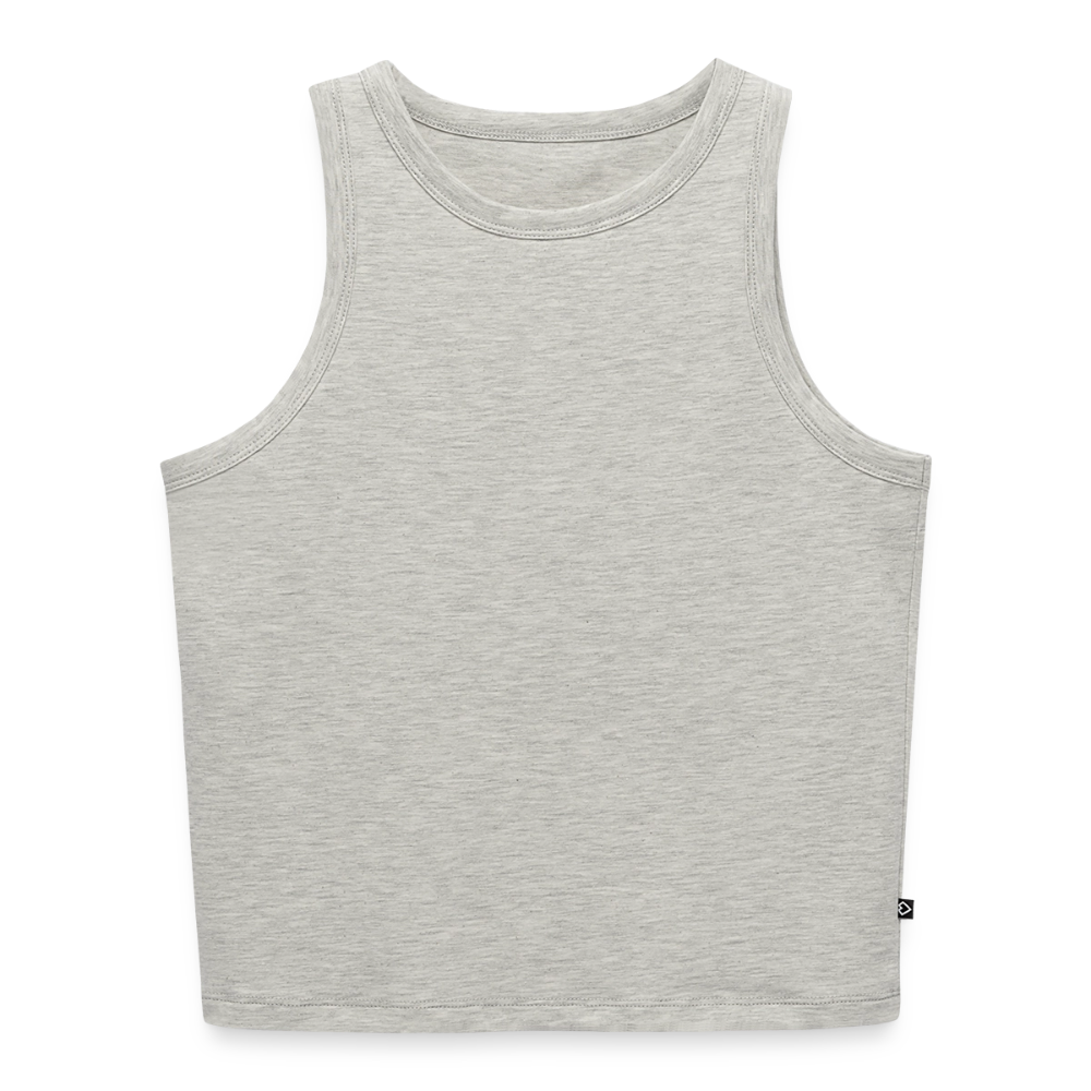Cropped Frauen Organic Tank Top Love - Grau meliert