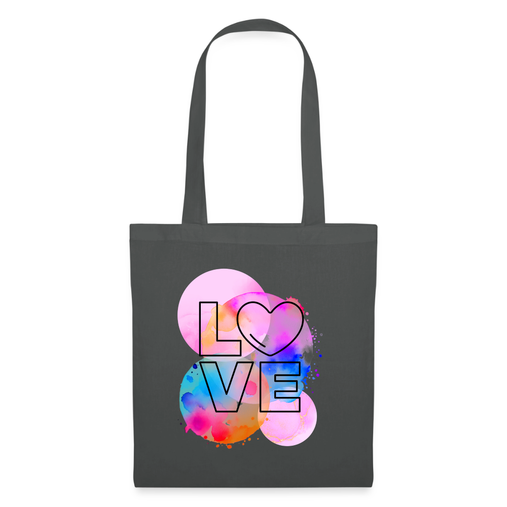 Stoffbeutel Love - Graphite