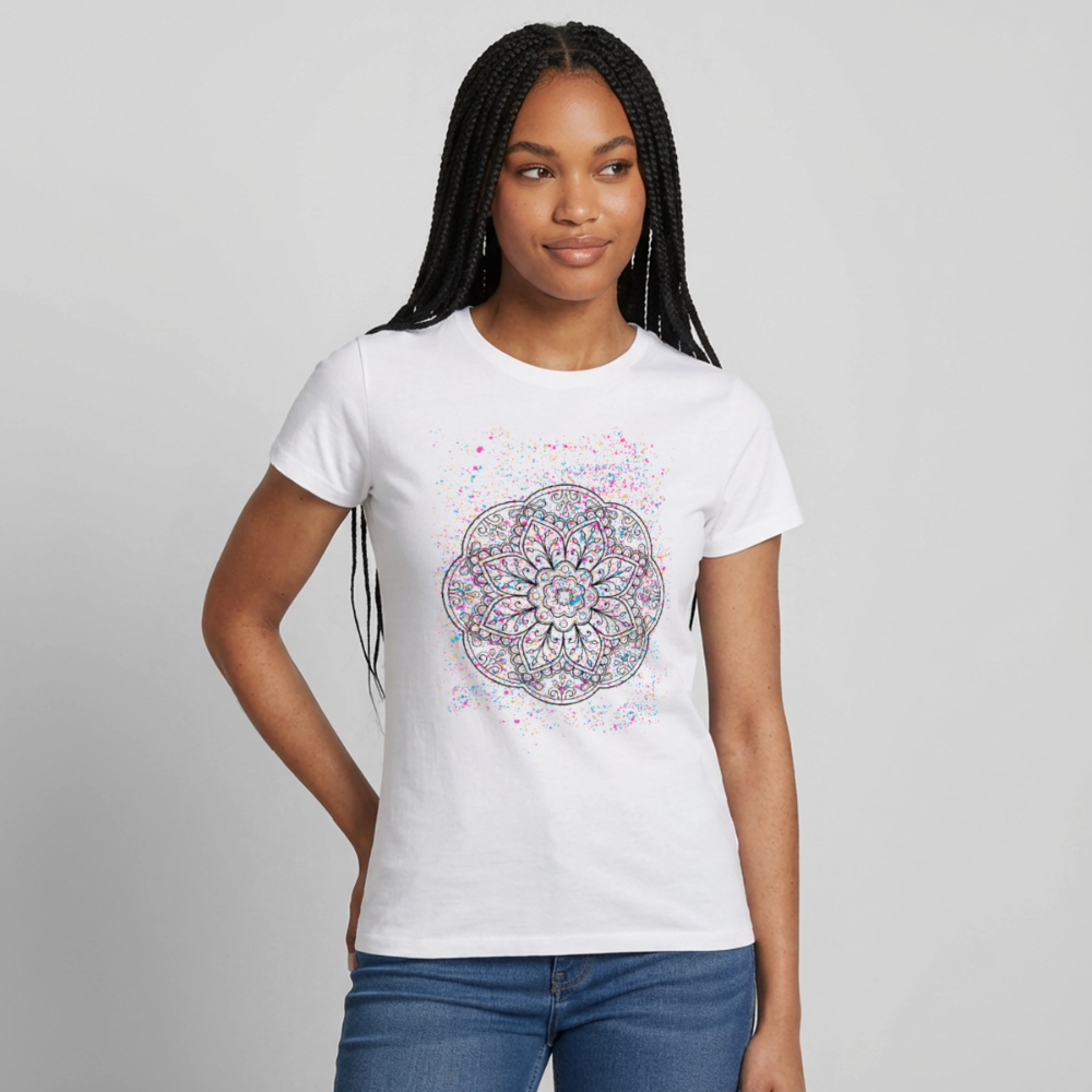 Women's T-Shirt Mandala - Weiß