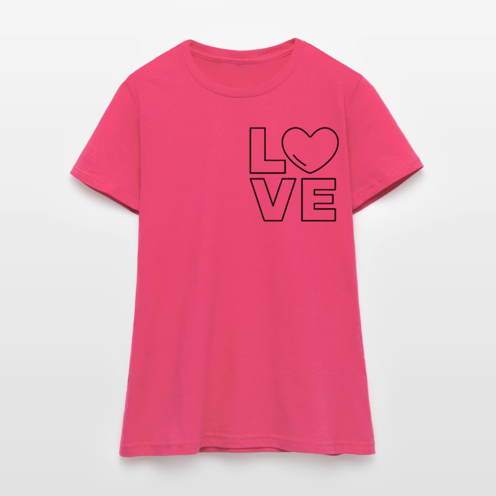 Women's T-Shirt Love III - Azalea