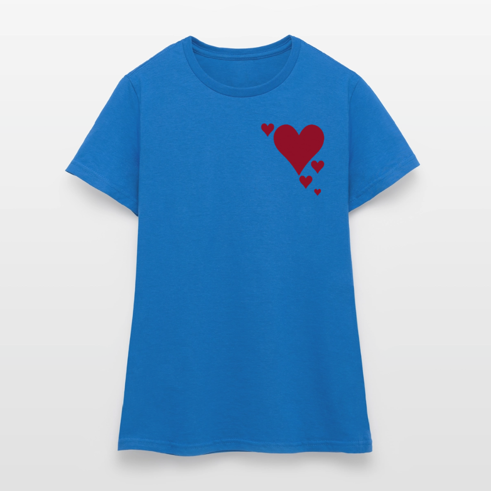 Women's T-Shirt Herz - Royalblau