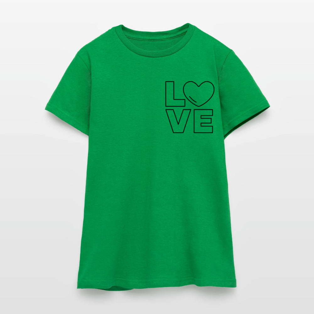 Women's T-Shirt Love I - Kelly Green