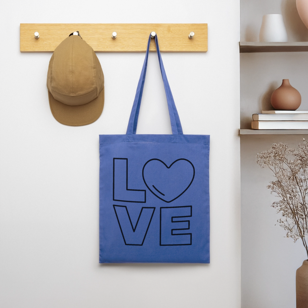Stoffbeutel Love II - Hellblau