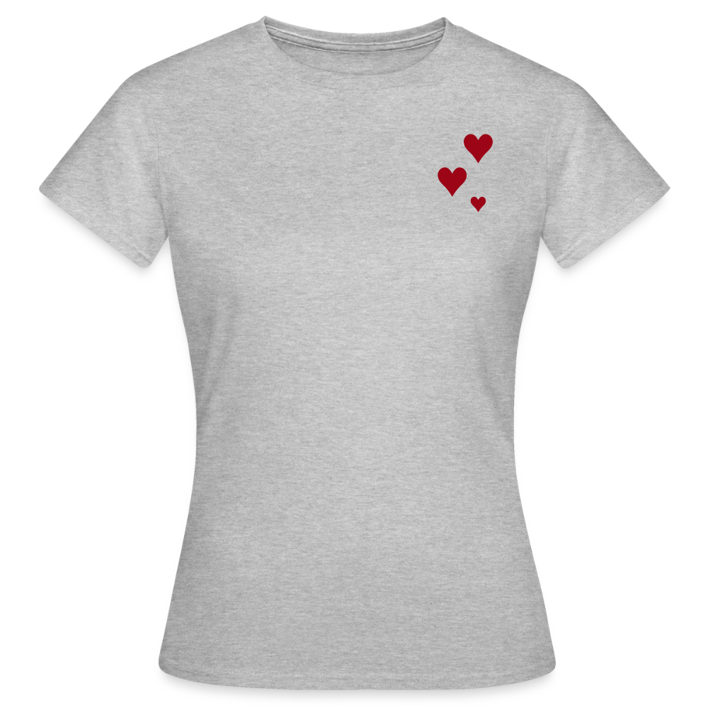 Women's T-Shirt Herz II - Grau meliert