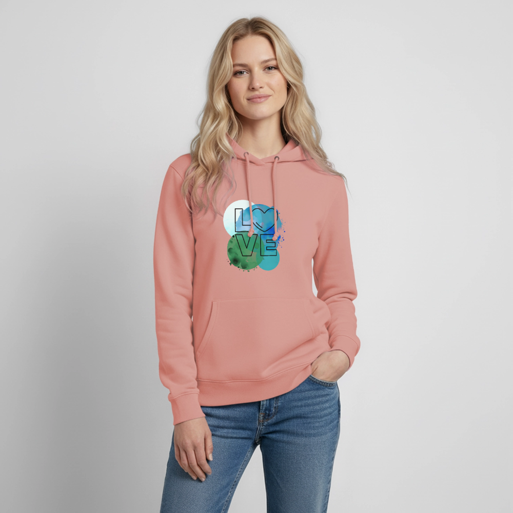 Frauen Hoodie Love II - Altrosa