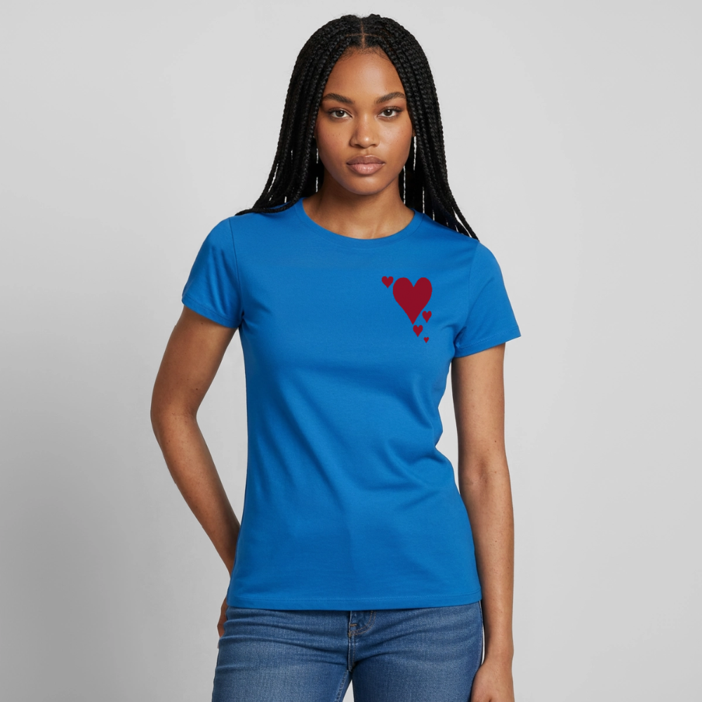 Women's T-Shirt Herz - Royalblau