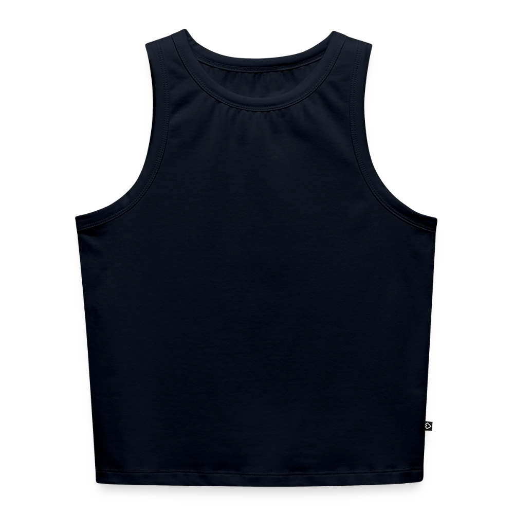Cropped Frauen Organic Tank Top Love I - Navy
