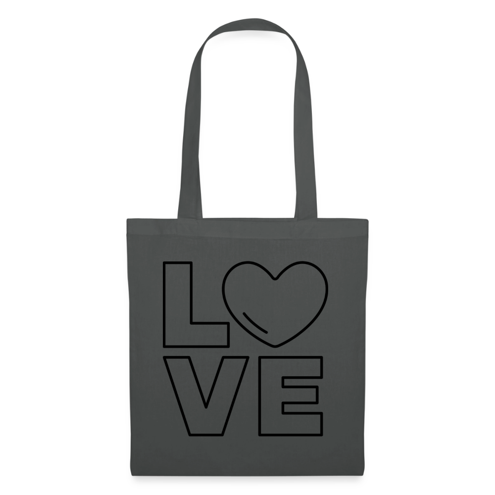 Stoffbeutel Love II - Graphite