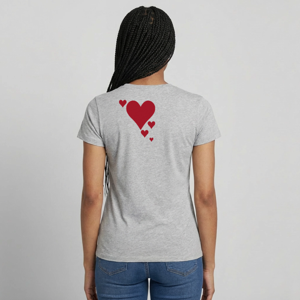 Women's T-Shirt Herz II - Grau meliert