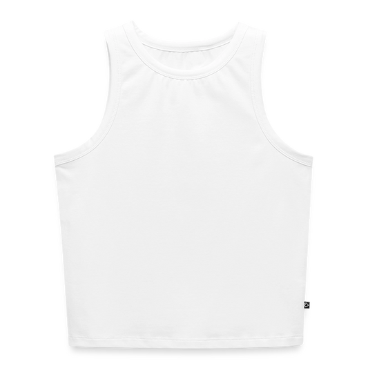 Cropped Frauen Organic Tank Top Wolf I - Weiß