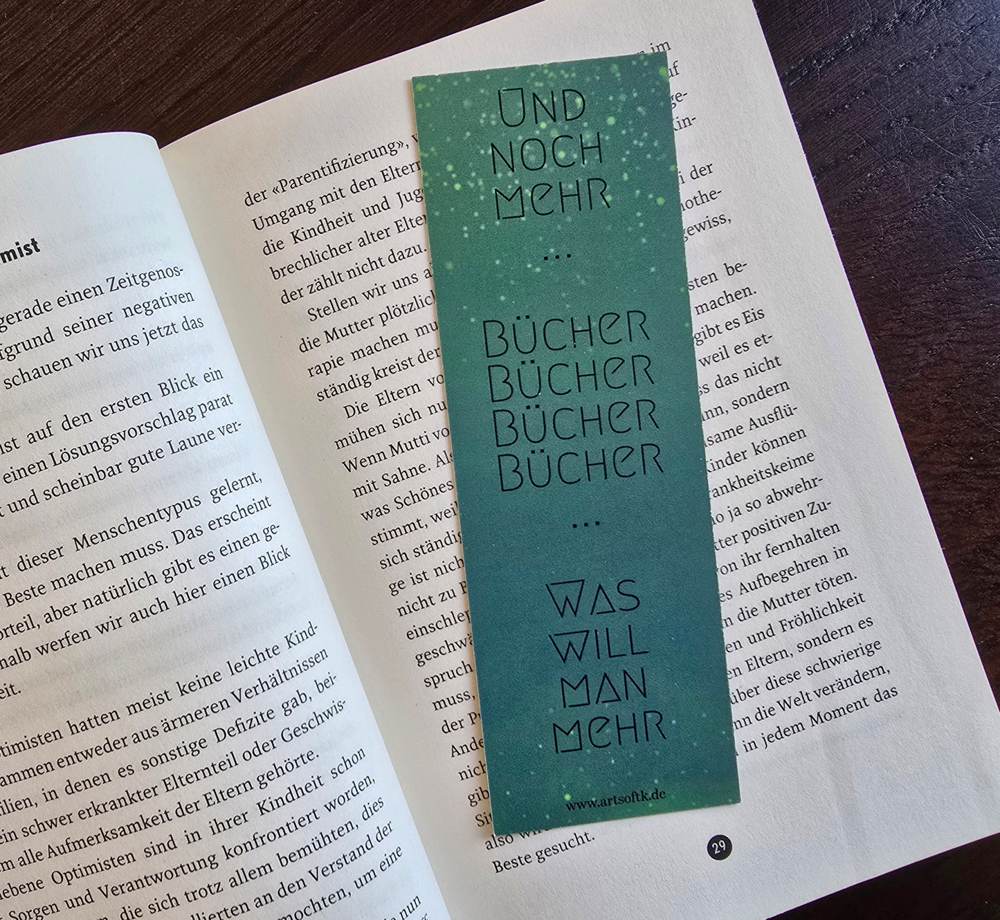 Lesezeichen "Bücher, Bücher, Bücher"