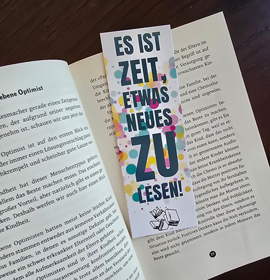 Lesezeichen "Es ist Zeit, etwas Neues zu lesen"