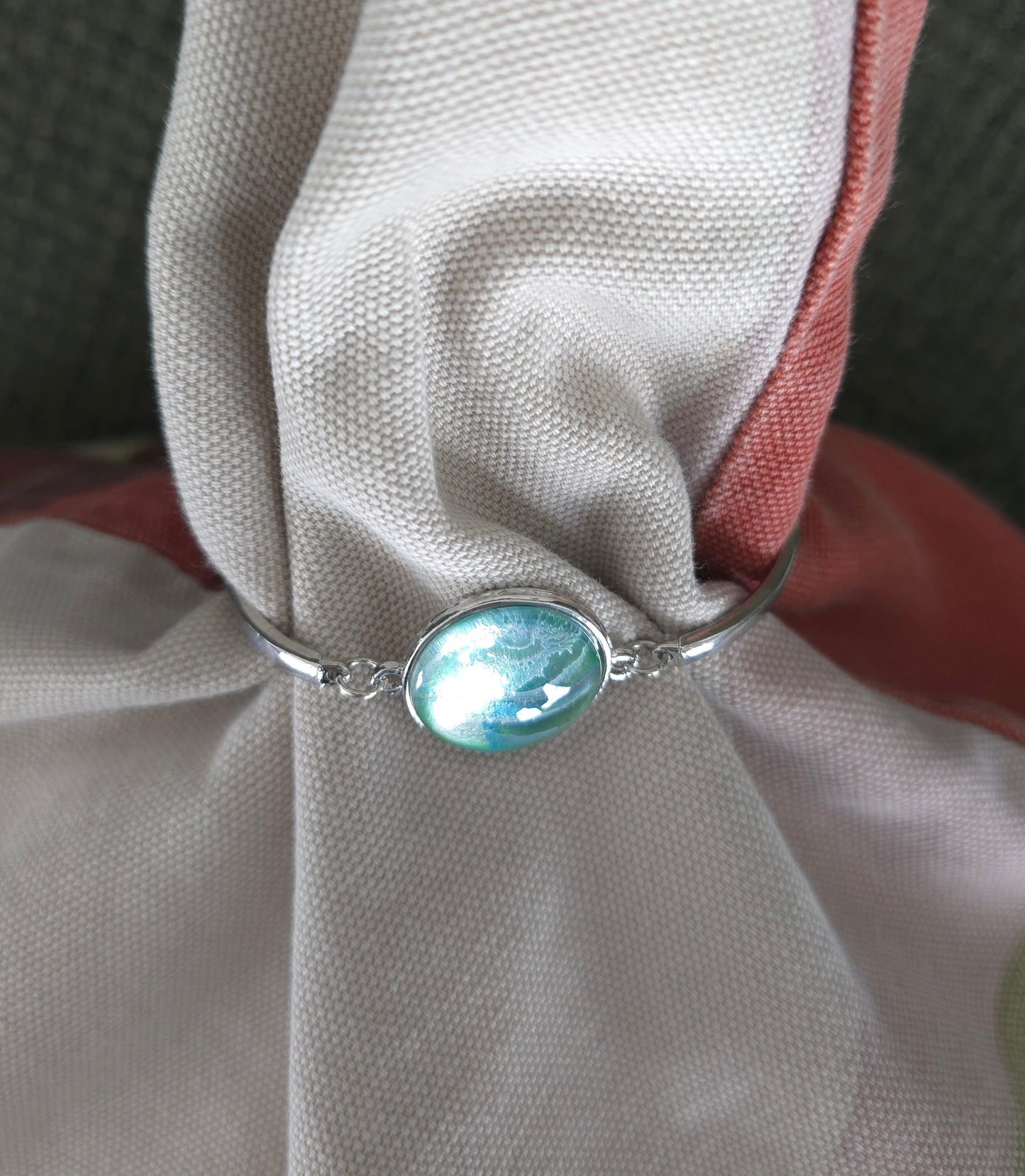 Unikat Acryl Anhänger Armband Cabochon  Ø 20 mm