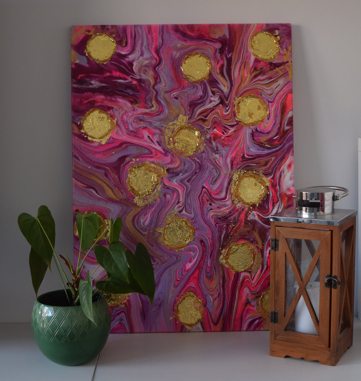 Leinwand Wandbild Acryl Arcylpouring Aryclleinwand "for my littel girl"