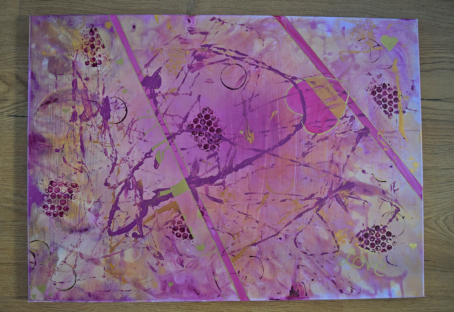 Leinwand Wandbild Acryl Aryclleinwand "LOVE"