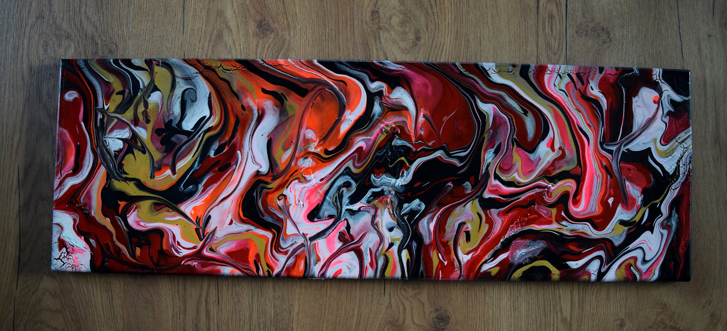 Leinwand Wandbild Acryl Arcylpouring Aryclleinwand "Women Live"