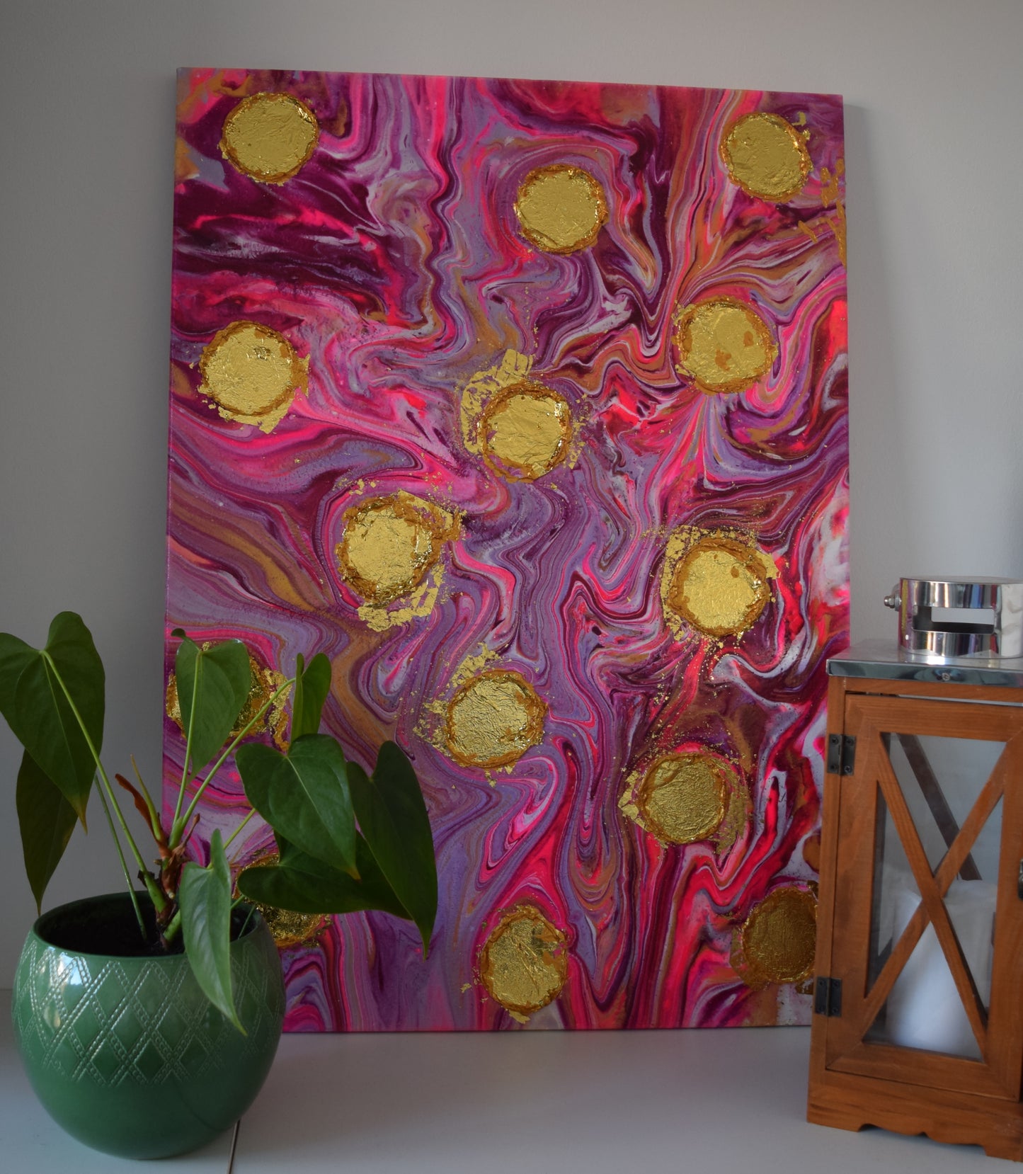 Leinwand Wandbild Acryl Arcylpouring Aryclleinwand "for my littel girl"