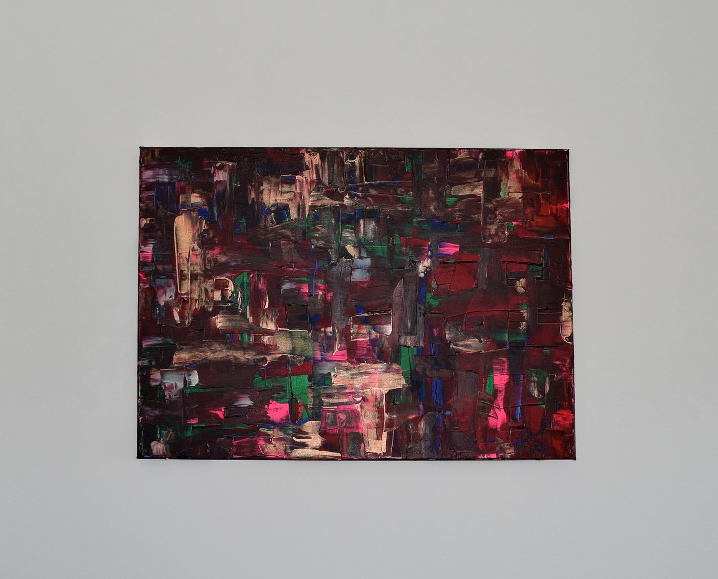 Leinwand Wandbild Acryl Aryclleinwand "Gold Red Summer "