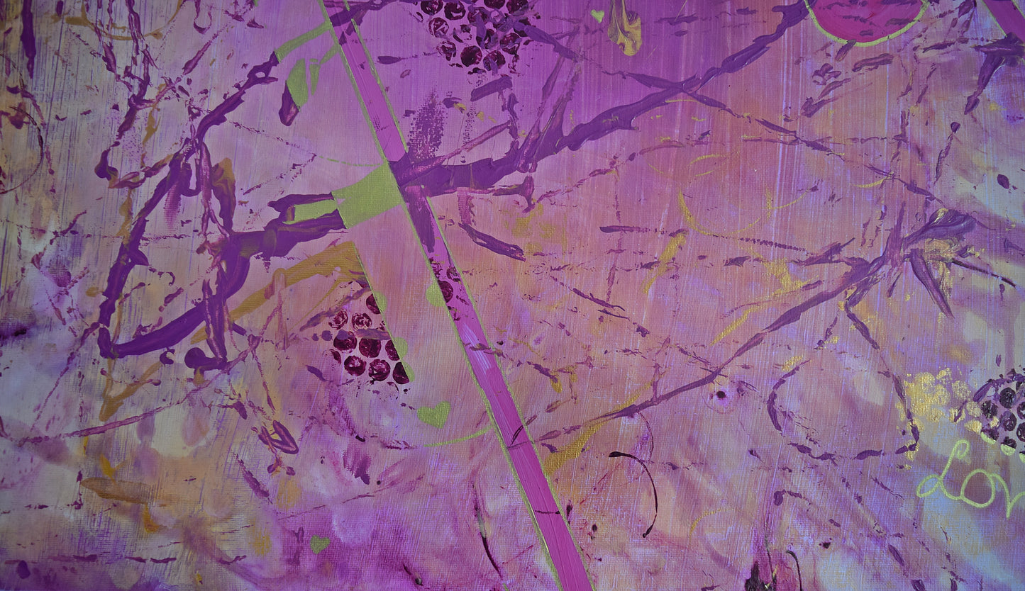 Leinwand Wandbild Acryl Aryclleinwand "LOVE"
