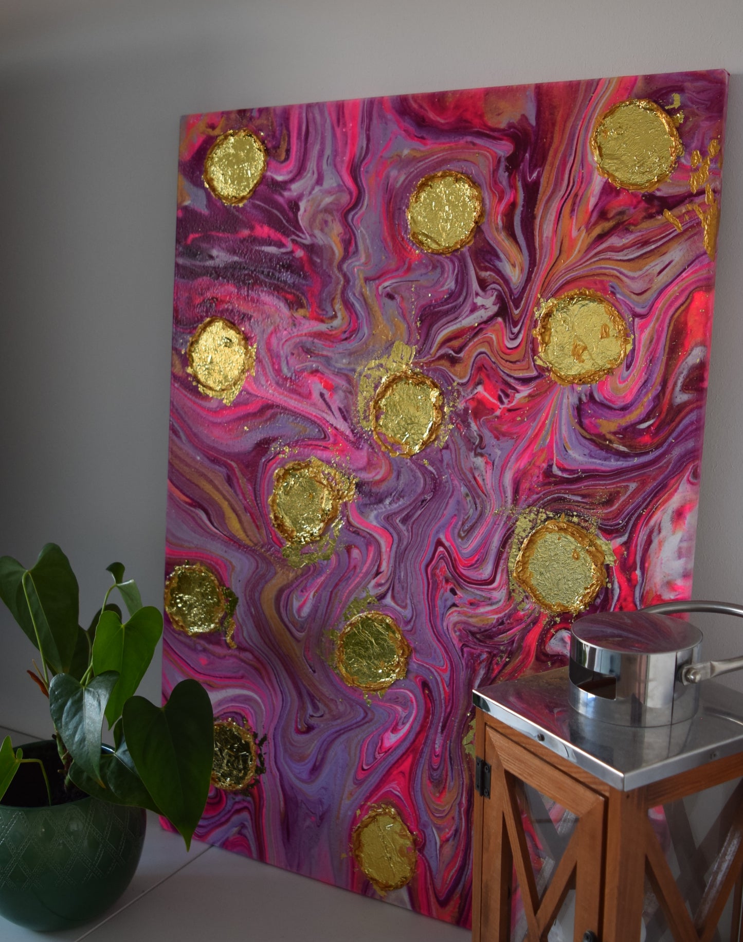 Leinwand Wandbild Acryl Arcylpouring Aryclleinwand "for my littel girl"