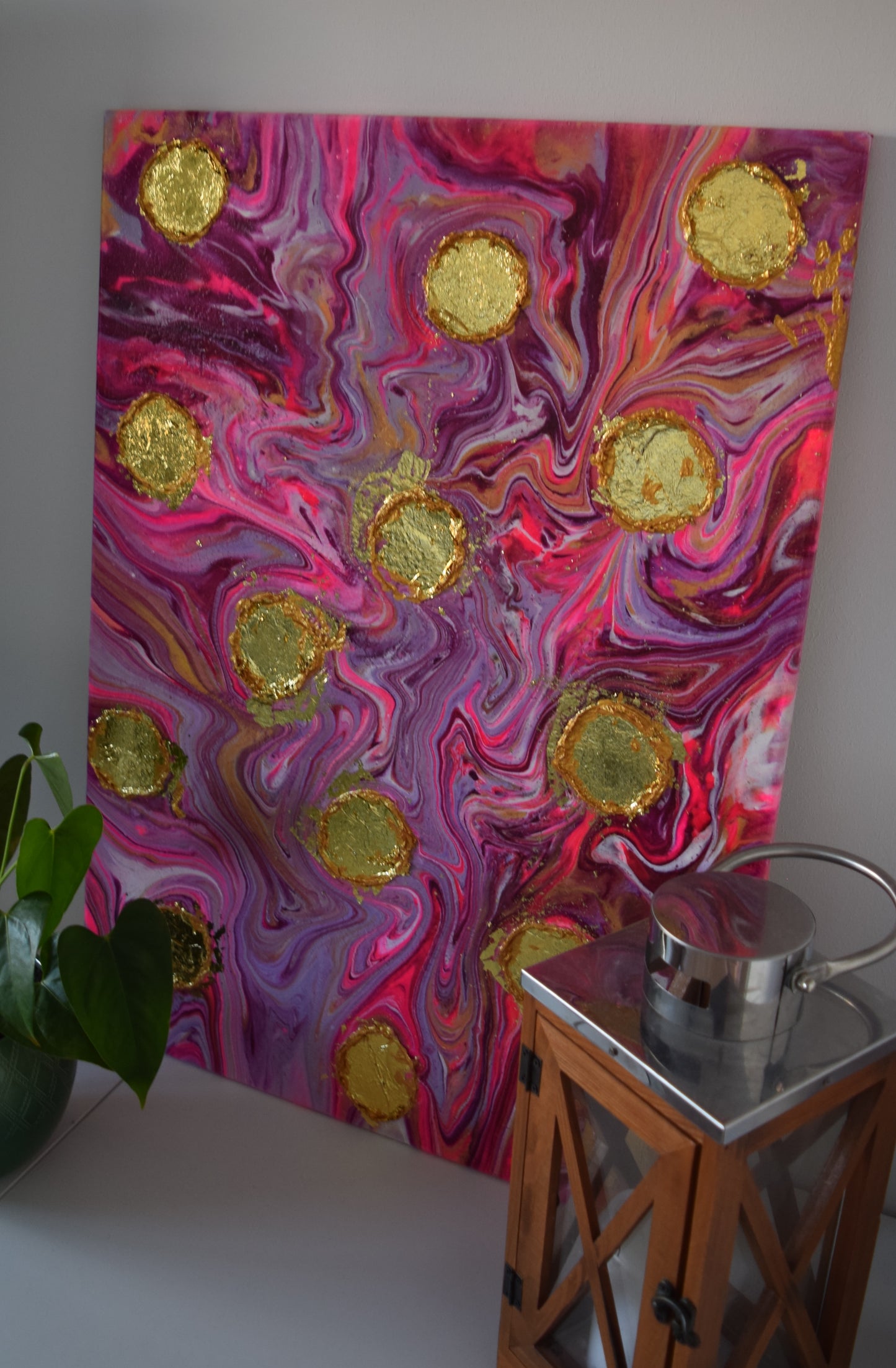 Leinwand Wandbild Acryl Arcylpouring Aryclleinwand "for my littel girl"