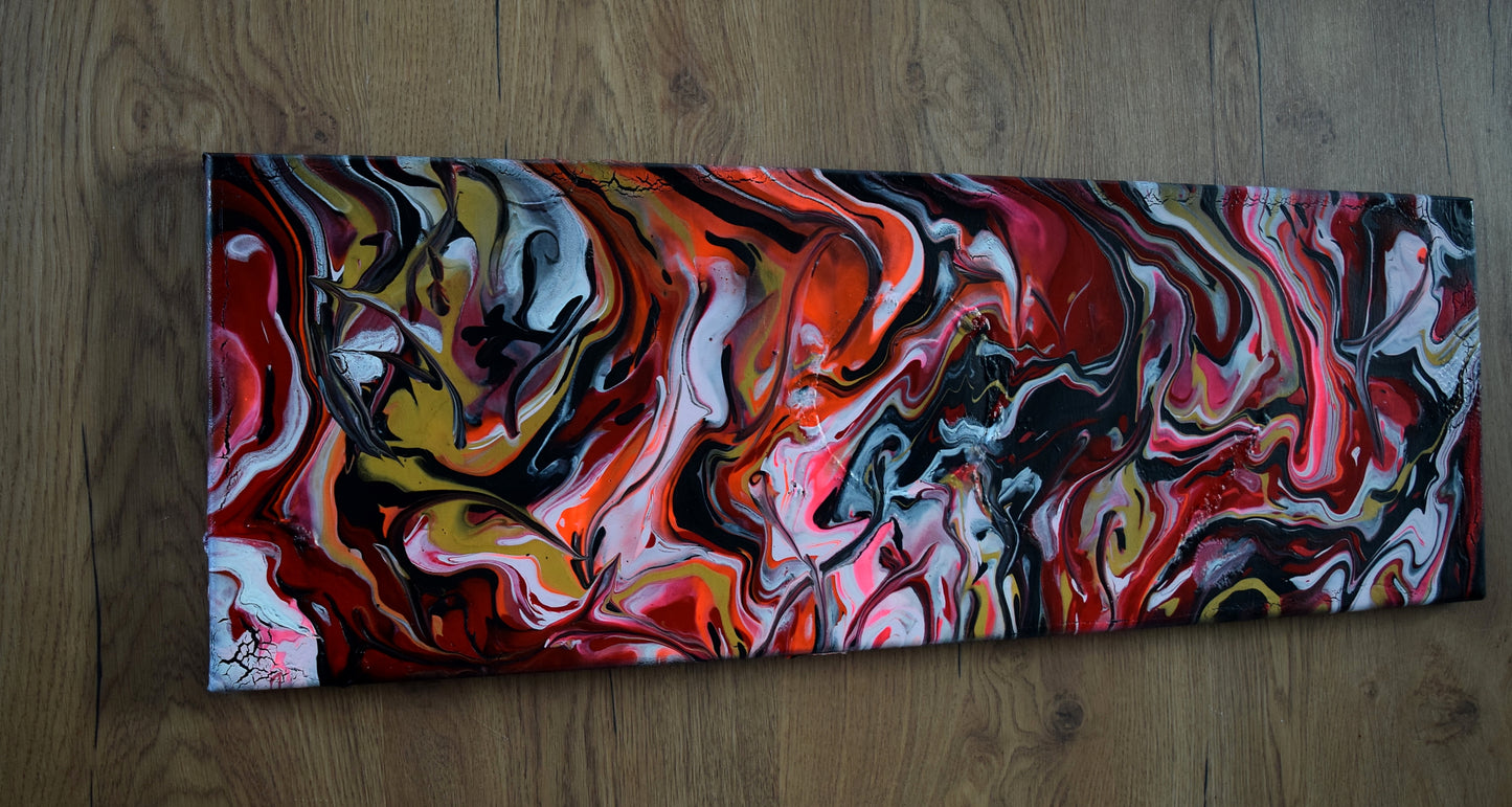 Leinwand Wandbild Acryl Arcylpouring Aryclleinwand "Women Live"
