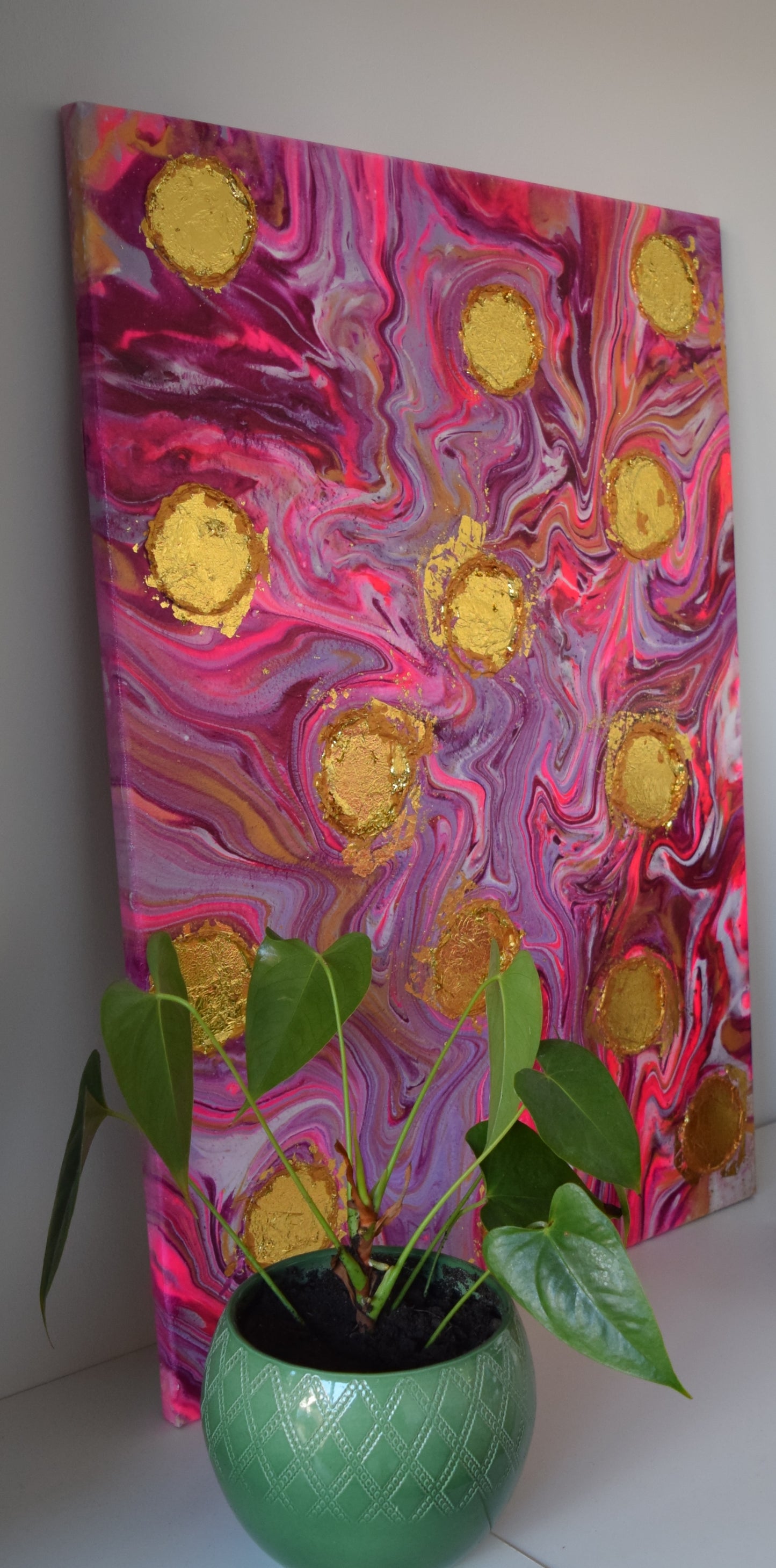 Leinwand Wandbild Acryl Arcylpouring Aryclleinwand "for my littel girl"
