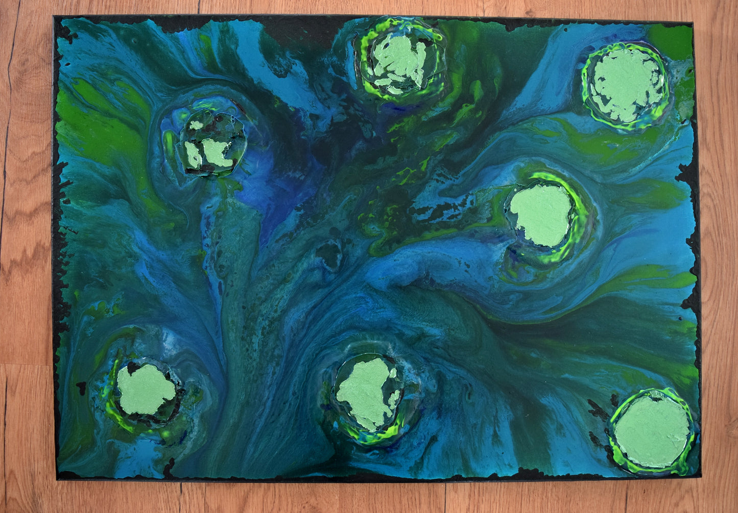 Leinwand Wandbild Acryl Arcylpouring Aryclleinwand "for my littel boy"