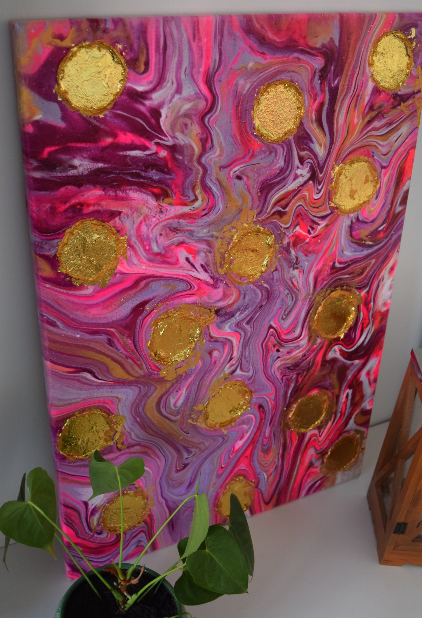 Leinwand Wandbild Acryl Arcylpouring Aryclleinwand "for my littel girl"