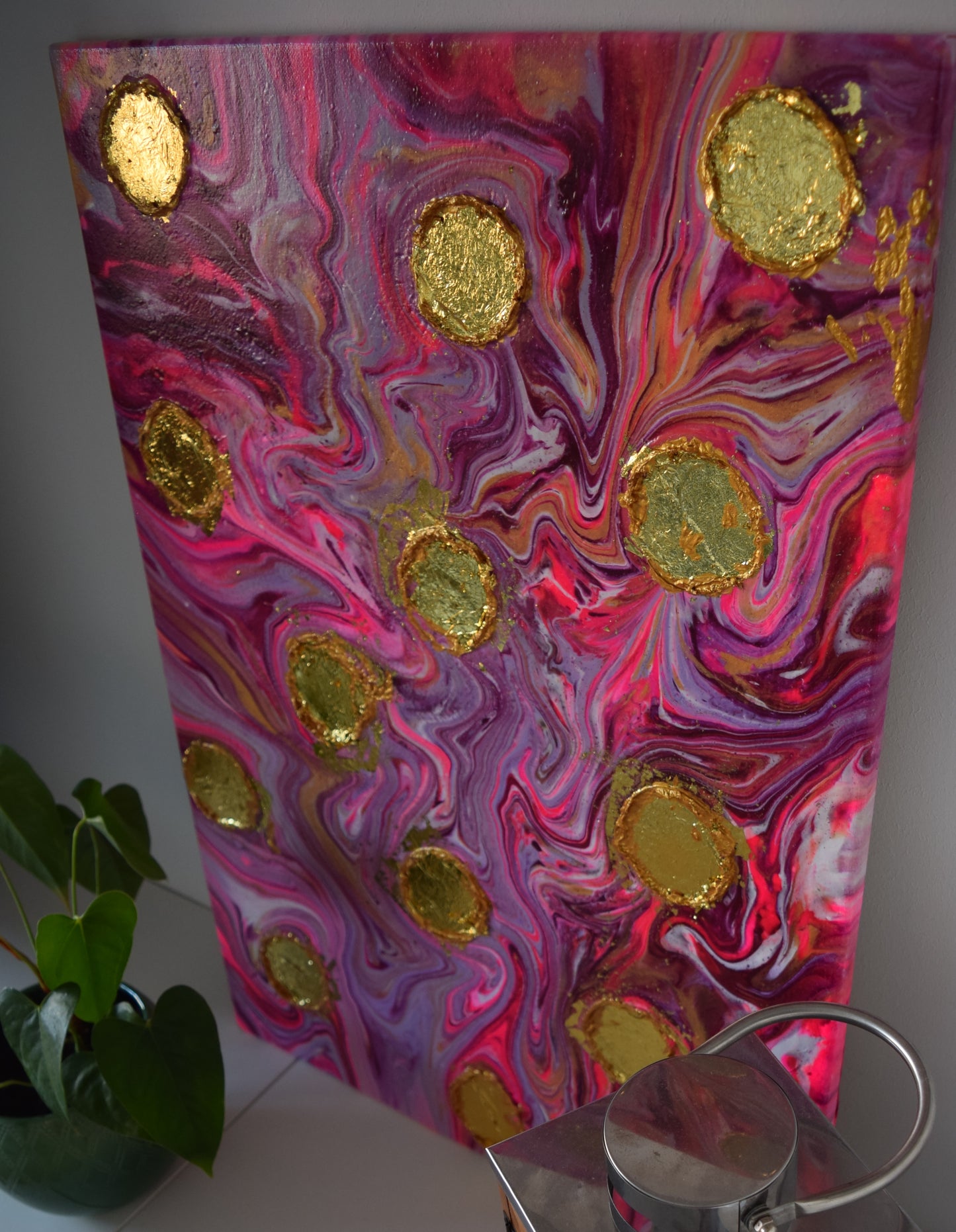 Leinwand Wandbild Acryl Arcylpouring Aryclleinwand "for my littel girl"