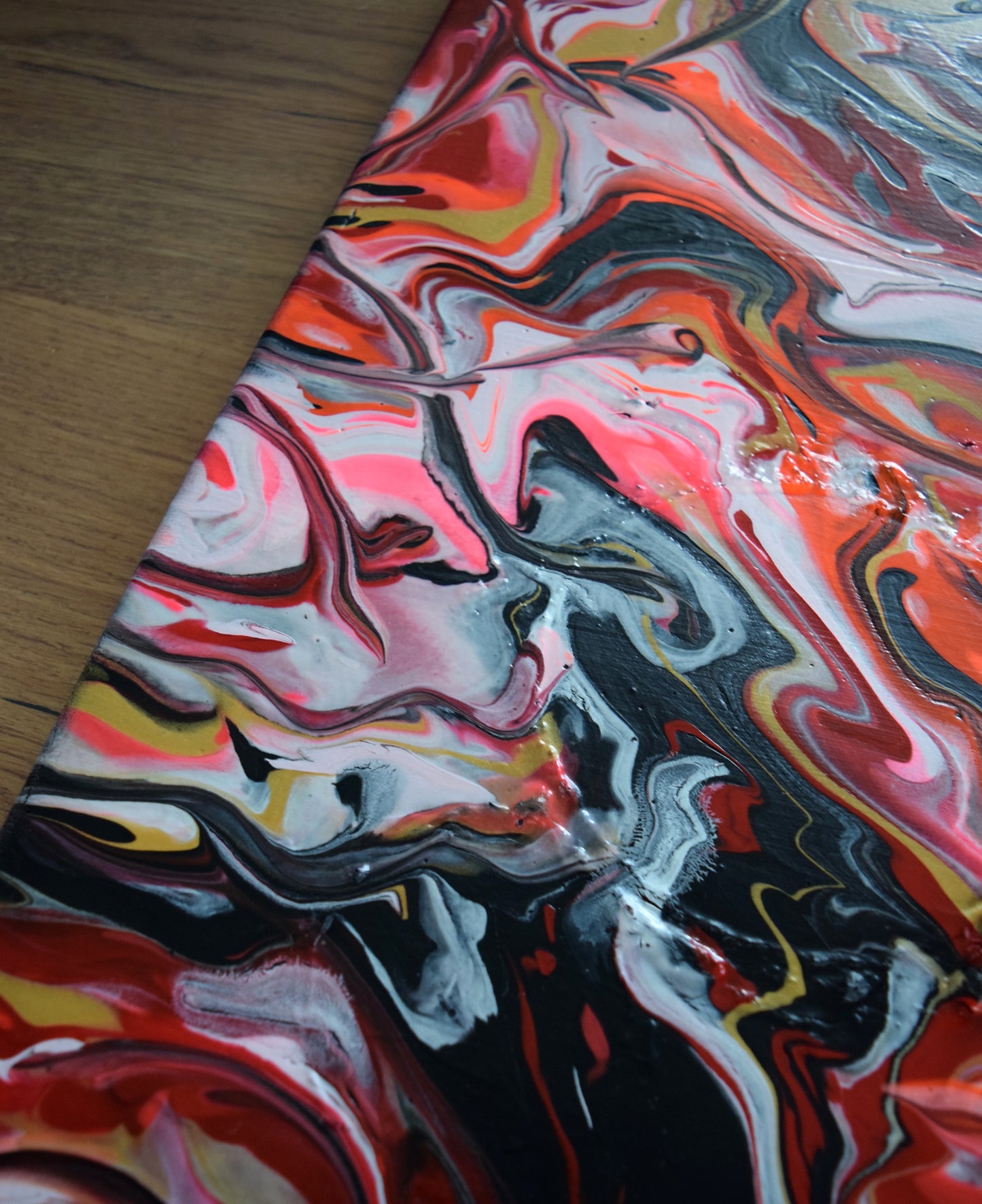 Leinwand Wandbild Acryl Arcylpouring Aryclleinwand "Women Live"