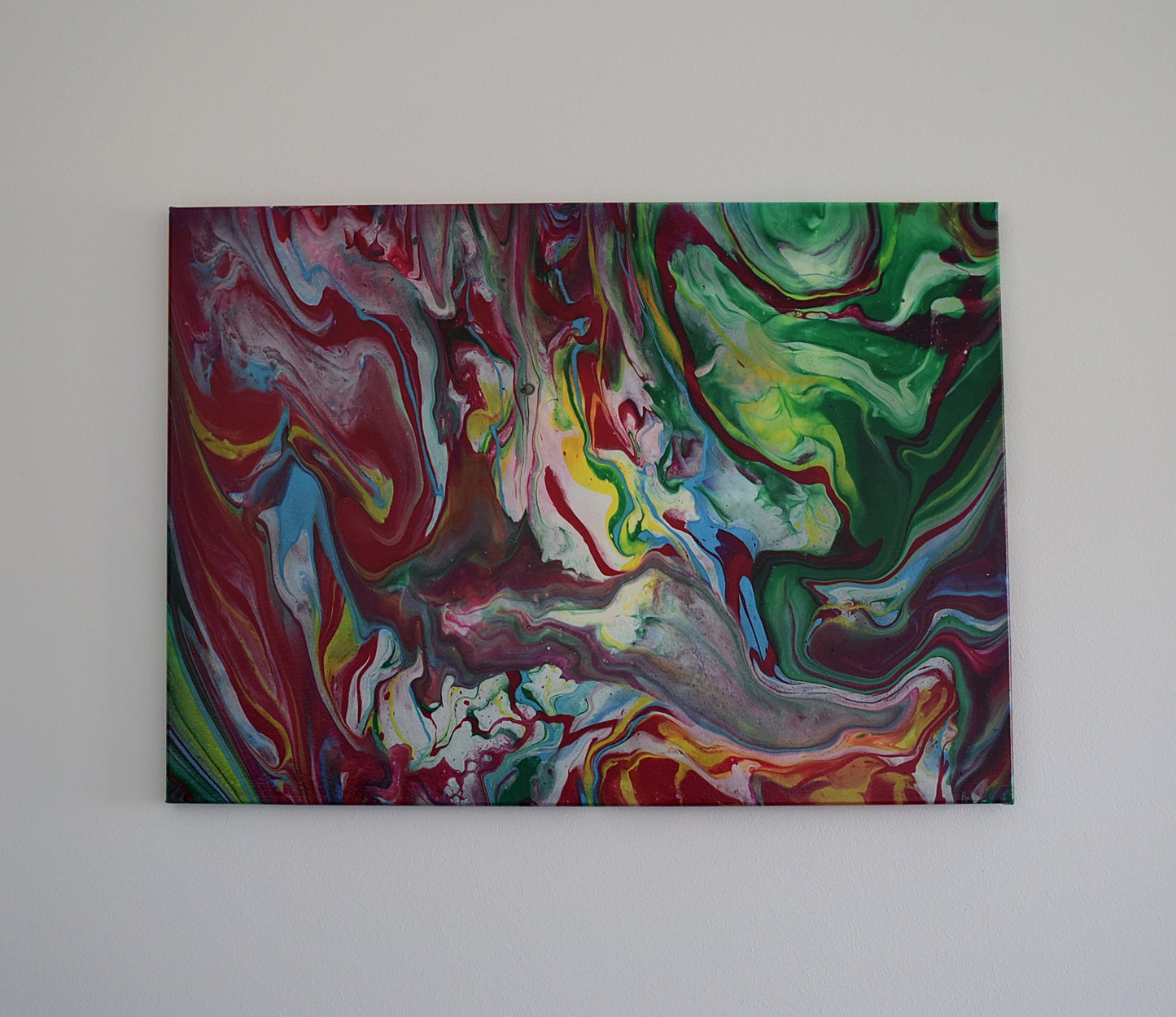 Leinwand Wandbild Acryl Arcylpouring Aryclleinwand "Summer River"