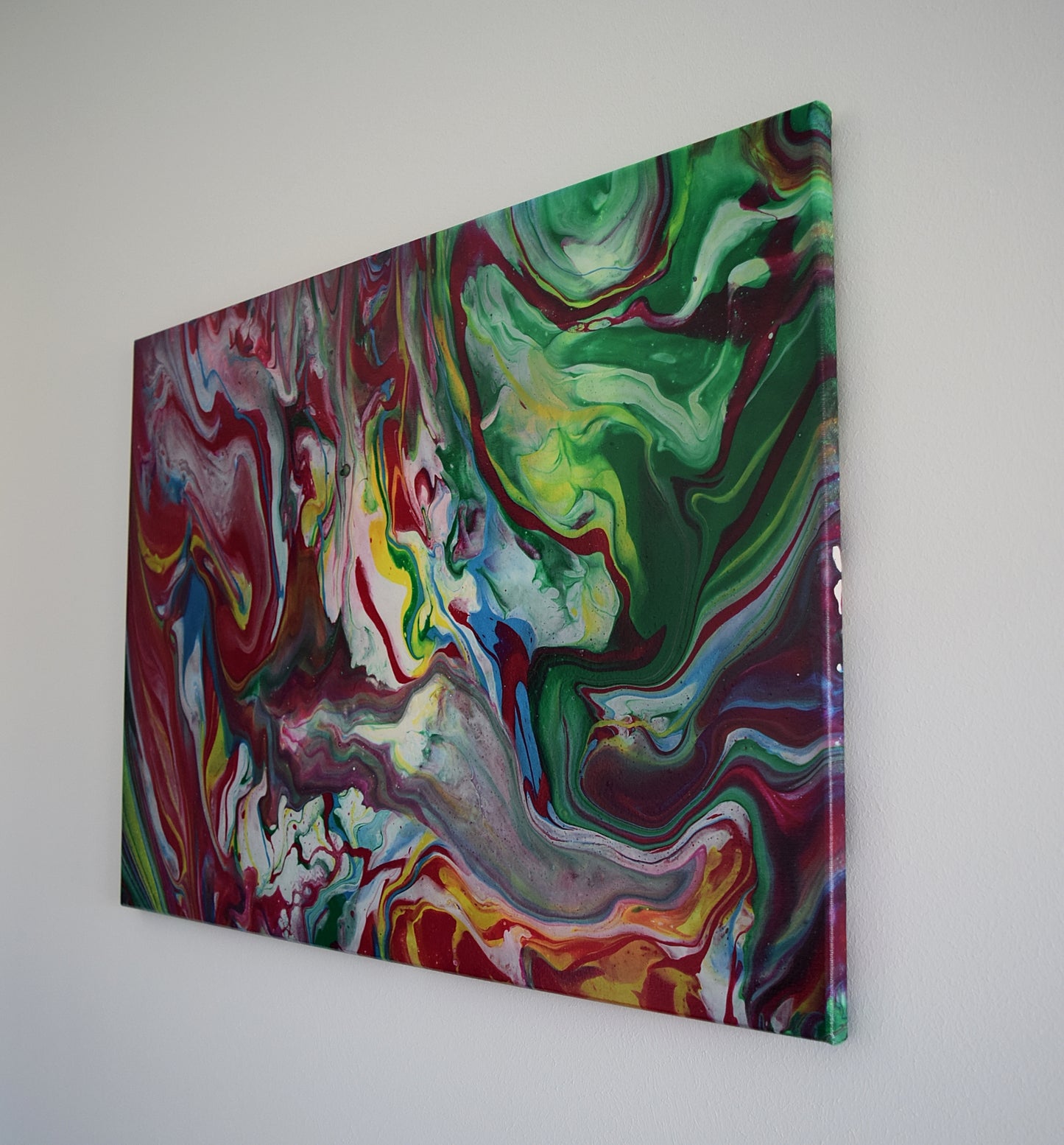 Leinwand Wandbild Acryl Arcylpouring Aryclleinwand "Summer River"
