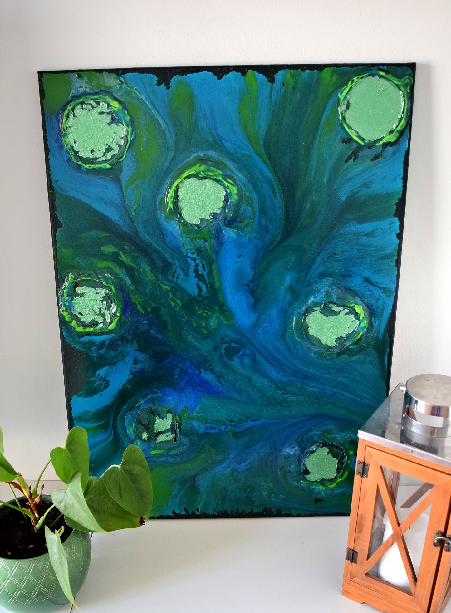 Leinwand Wandbild Acryl Arcylpouring Aryclleinwand "for my littel boy"
