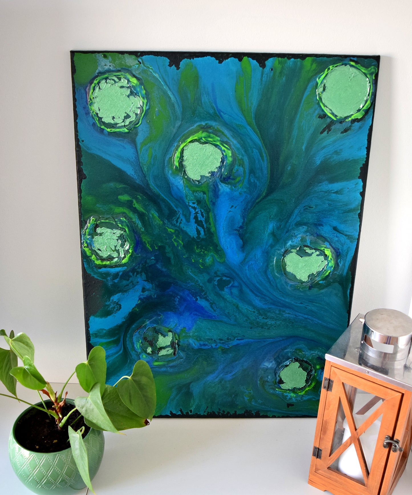 Leinwand Wandbild Acryl Arcylpouring Aryclleinwand "for my littel boy"