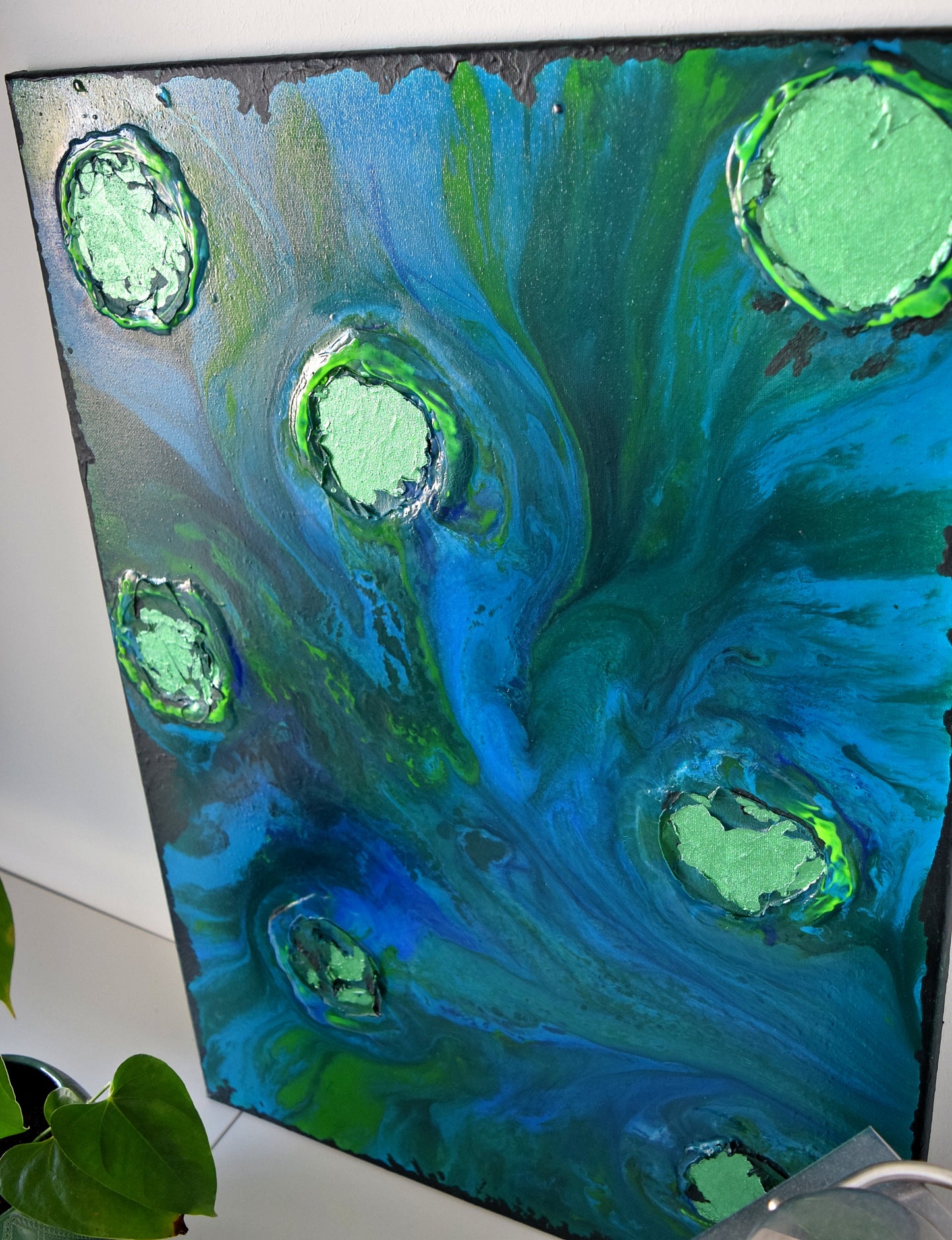 Leinwand Wandbild Acryl Arcylpouring Aryclleinwand "for my littel boy"